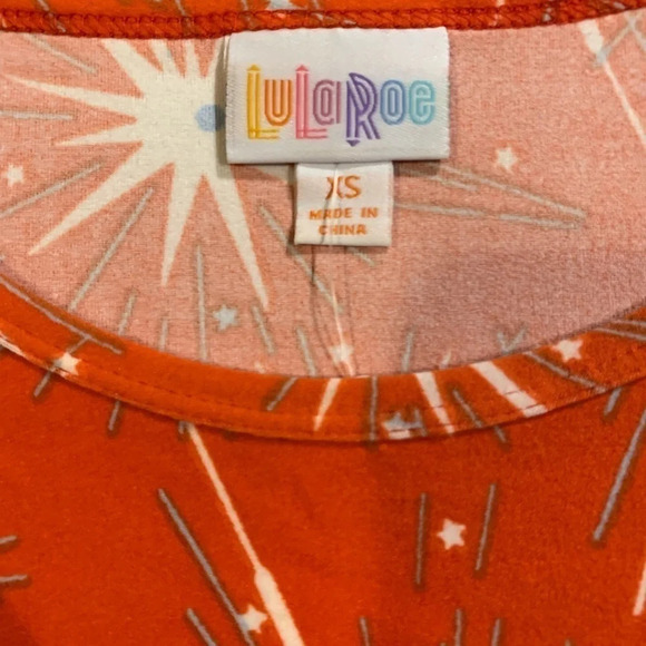 LuLaRoe Irma Patriotic red, white&blue starbursts XS-Sm/Md … - Picture 3 of 4